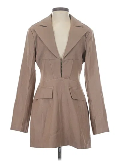 Pre-owned Prettylittlething Casual Dress In Brown