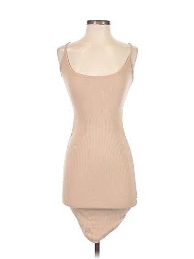 Pre-owned Prettylittlething Casual Dress In Brown