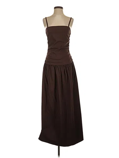 Pre-owned Prettylittlething Casual Dress In Brown