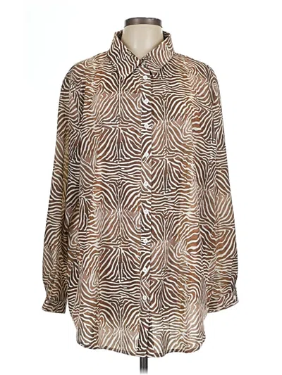 Pre-owned Prettylittlething Casual Dress In Brown