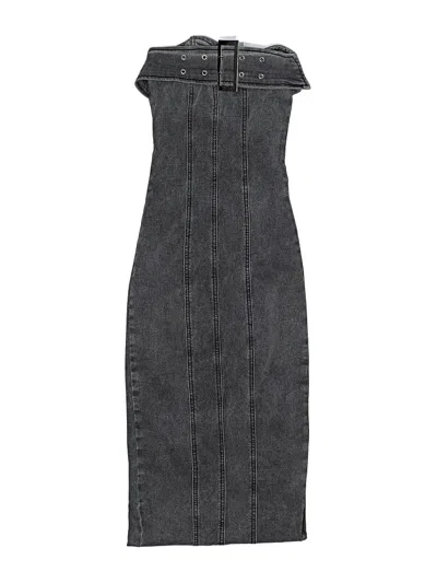 Pre-owned Prettylittlething Casual Dress In Gray