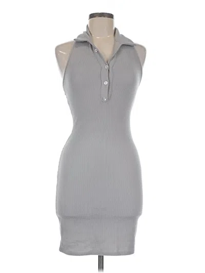 Pre-owned Prettylittlething Casual Dress In Gray