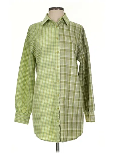 Pre-owned Prettylittlething Casual Dress In Green