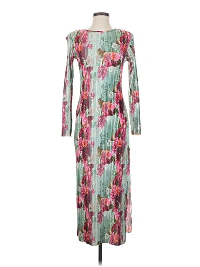 Pre-owned Prettylittlething Casual Dress In Green