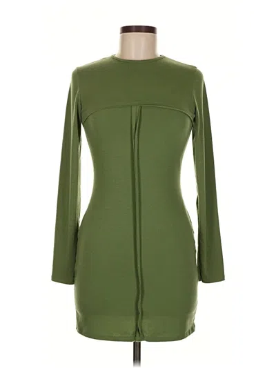 Pre-owned Prettylittlething Casual Dress In Green