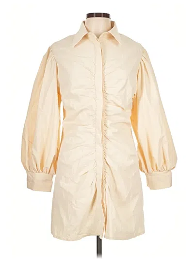 Pre-owned Prettylittlething Casual Dress In Ivory