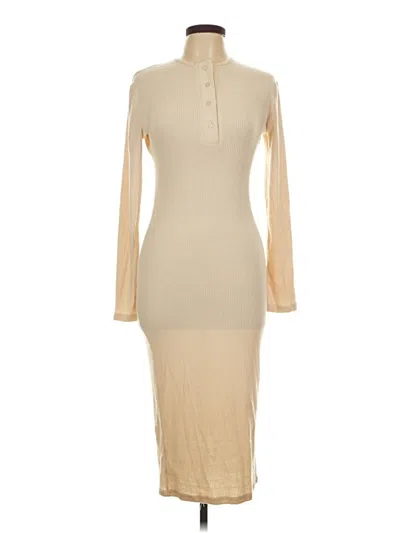 Pre-owned Prettylittlething Casual Dress In Tan