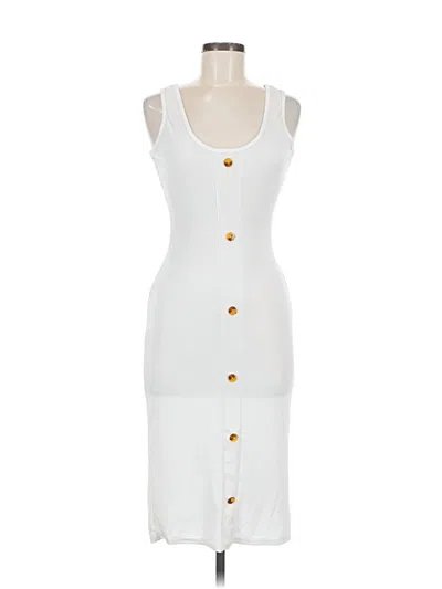 Pre-owned Prettylittlething Casual Dress In White