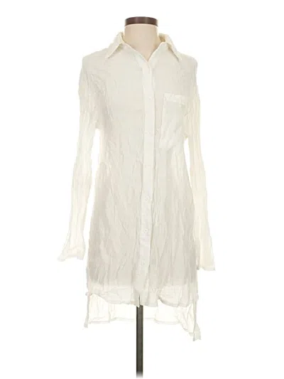 Pre-owned Prettylittlething Casual Dress In White
