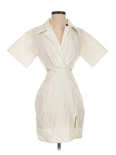 Pre-owned Prettylittlething Casual Dress In White