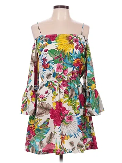 Pre-owned Prettylittlething Casual Dress In White
