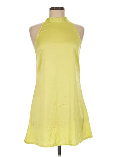 Pre-owned Prettylittlething Casual Dress In Yellow