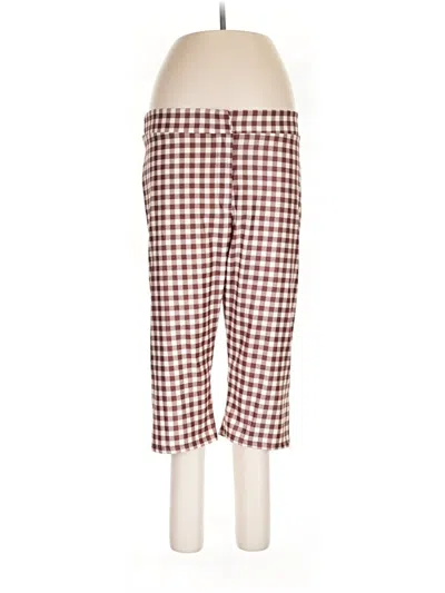 Pre-owned Prettylittlething Casual Pants In Burgundy