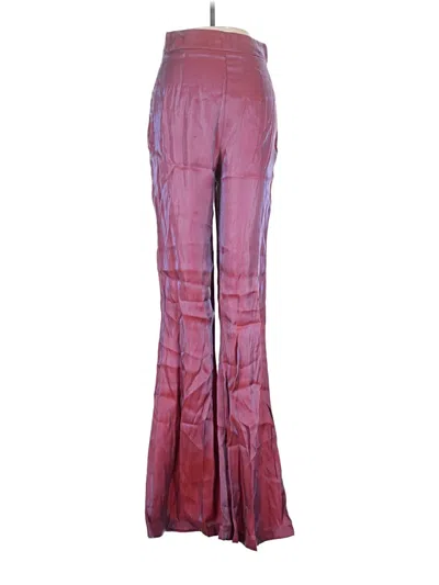 Pre-owned Prettylittlething Casual Pants In Burgundy