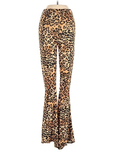 Pre-owned Prettylittlething Casual Pants In Gold