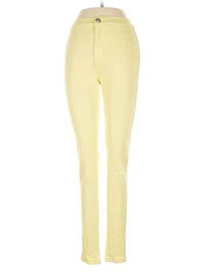 Pre-owned Prettylittlething Casual Pants In Yellow