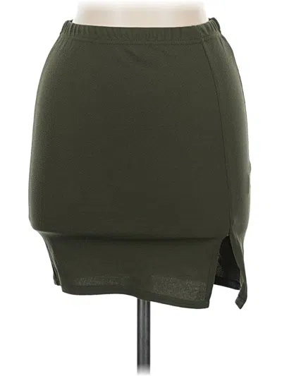 Prettylittlething Casual Skirt In Green