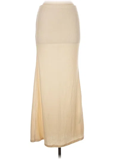 Pre-owned Prettylittlething Casual Skirt In Ivory