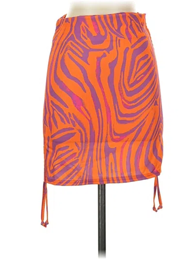 Prettylittlething Casual Skirt In Orange