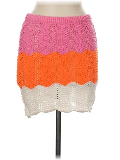 Pre-owned Prettylittlething Casual Skirt In Orange