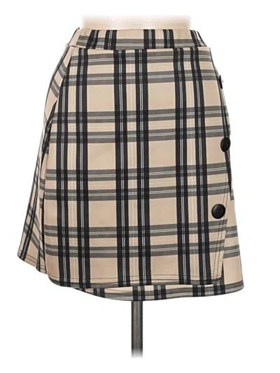 Pre-owned Prettylittlething Casual Skirt In Tan