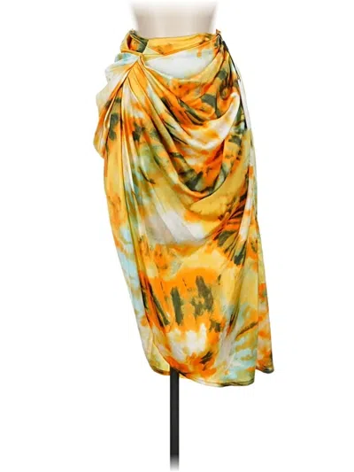 Pre-owned Prettylittlething Casual Skirt In Yellow