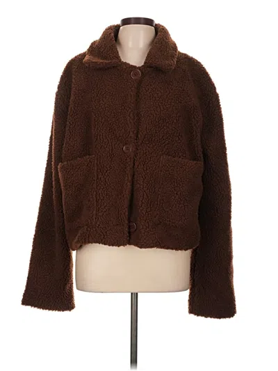 Pre-owned Prettylittlething Coat In Brown