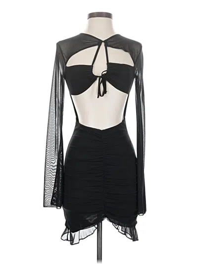 Pre-owned Prettylittlething Cocktail Dress In Black