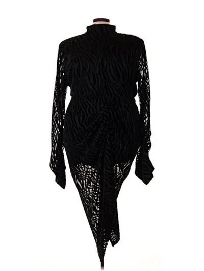 Pre-owned Prettylittlething Cocktail Dress In Black