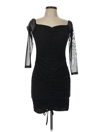 Pre-owned Prettylittlething Cocktail Dress In Black