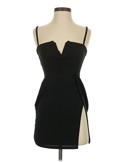 Pre-owned Prettylittlething Cocktail Dress In Black