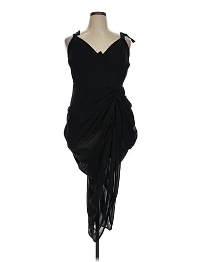 Pre-owned Prettylittlething Cocktail Dress In Black