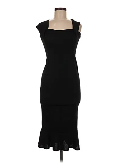 Pre-owned Prettylittlething Cocktail Dress In Black