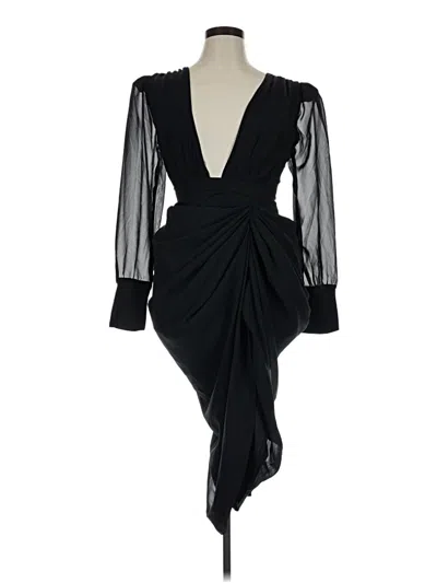 Pre-owned Prettylittlething Cocktail Dress In Black