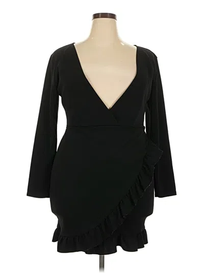 Pre-owned Prettylittlething Cocktail Dress In Black