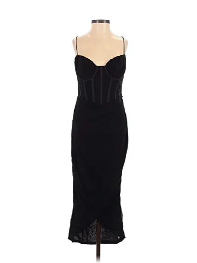 Pre-owned Prettylittlething Cocktail Dress In Black