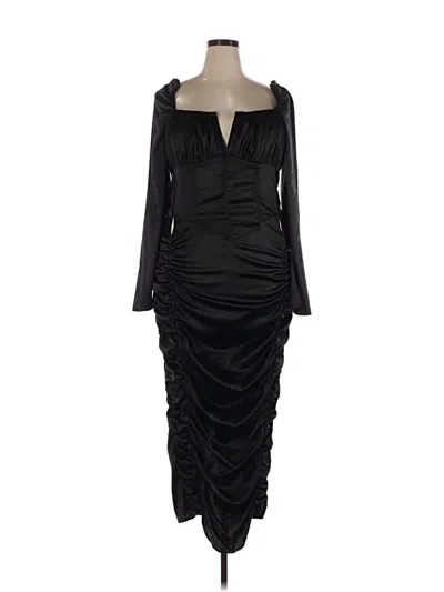 Pre-owned Prettylittlething Cocktail Dress In Black