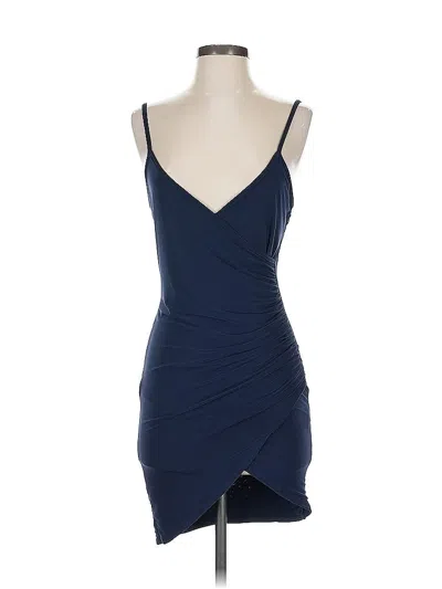 Pre-owned Prettylittlething Cocktail Dress In Blue
