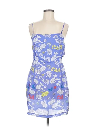 Pre-owned Prettylittlething Cocktail Dress In Blue