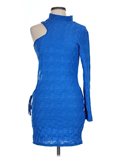 Pre-owned Prettylittlething Cocktail Dress In Blue