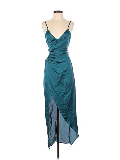 Pre-owned Prettylittlething Cocktail Dress In Blue