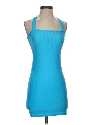 Pre-owned Prettylittlething Cocktail Dress In Blue