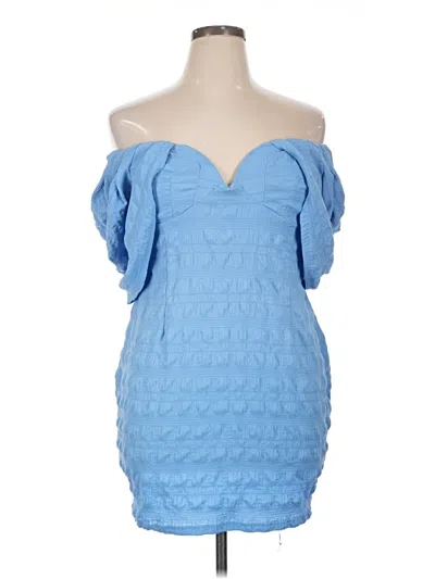 Pre-owned Prettylittlething Cocktail Dress In Blue