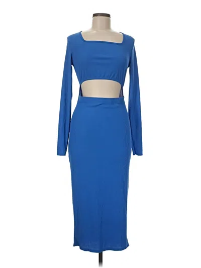 Pre-owned Prettylittlething Cocktail Dress In Blue