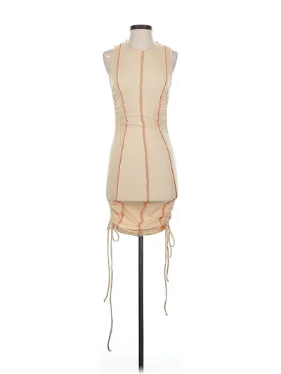 Pre-owned Prettylittlething Cocktail Dress In Brown