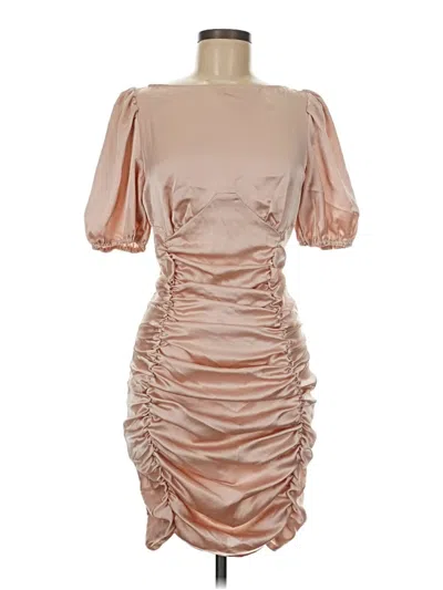 Pre-owned Prettylittlething Cocktail Dress In Brown