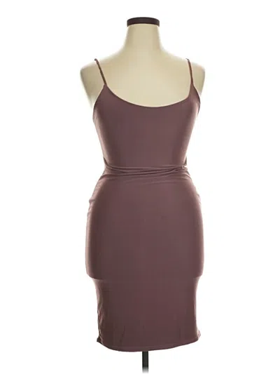 Pre-owned Prettylittlething Cocktail Dress In Brown