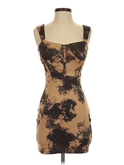 Prettylittlething Cocktail Dress In Brown
