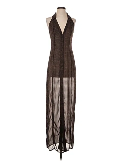 Pre-owned Prettylittlething Cocktail Dress In Brown