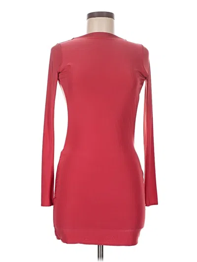 Pre-owned Prettylittlething Cocktail Dress In Burgundy